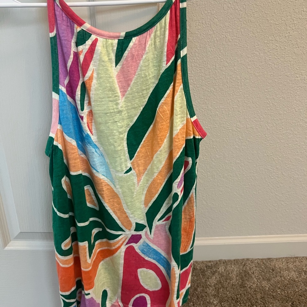 Colorful Abstract Sleeveless Dress